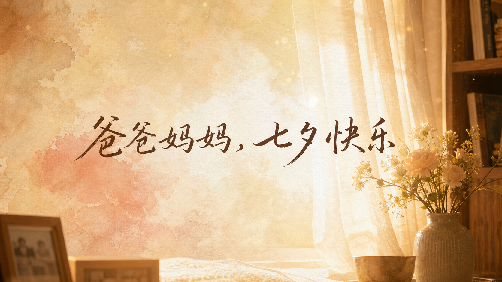爸爸妈妈,七夕快乐